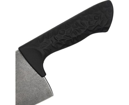 Samura Arny Stonewash Cleaver нож 209мм AUS-8 Черная комфортная ручка из TPE HRC 59