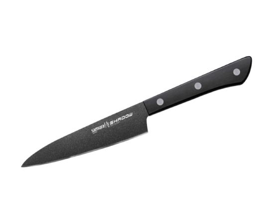 Samura Shadow Универсальный нож с Черным антипригарным покрытием 120mm из AUS 8 Японской стали 59 HRC нож