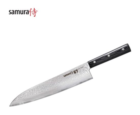 Samura Damascus 67 Šefpavāra virtuves nazis 240mm no AUS 10 Japāņu tērauda 61 HRC (67 slāņu)