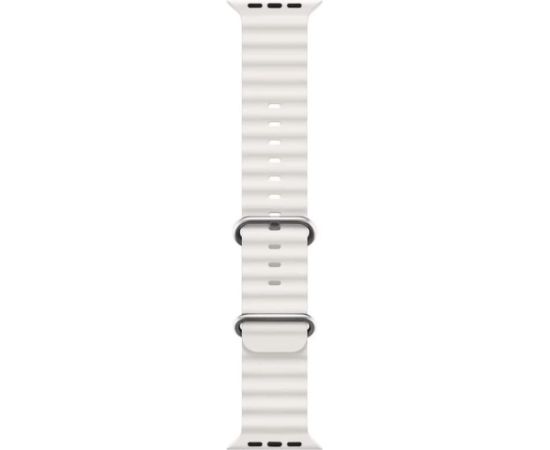 iWear S1 Rievota Mīksta Silikona 20mm aproce priekš Apple Watch 49mm / 45mm / 44mm / 42mm Balta