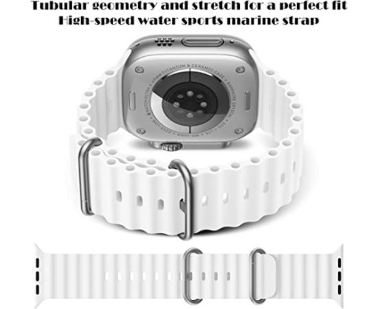 iWear S1 Рифленый мягкого силикона 20mm  ремешок для Apple Watch 49mm / 45mm / 44mm / 42mm Светло Зеленый