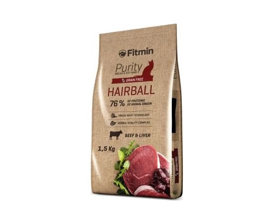 FITMIN Cat Purity Hairball - dry cat food - 1,5 kg