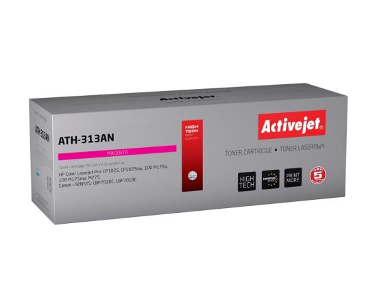 Activejet ATH-313AN toner (replacement for HP 126A CE313A, Canon CRG-729M; Premium; 1000 pages; magenta)