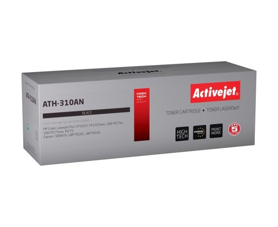 Activejet ATH-310AN toner (replacement for HP 126A CE310A, Canon CRG-729B; Premium; 1200 pages; black)