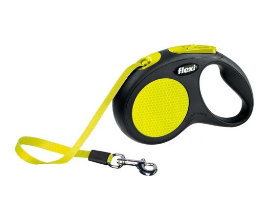 Flexi New NEON 5 m Black, Yellow Dog Retractable lead