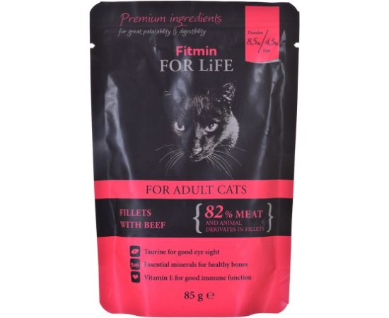 FITMIN For Life Cat Pouch Adult Beef 85g