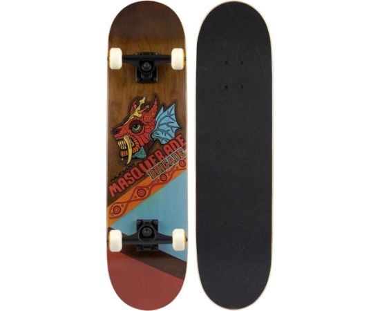 Skateboard NIJDAM MASQUERADE BRIGADE 52NT Dark red/Yellow