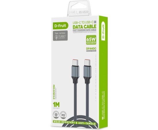 D-Fruit cable USB - C-USB-C 1m, grey (DF440C)