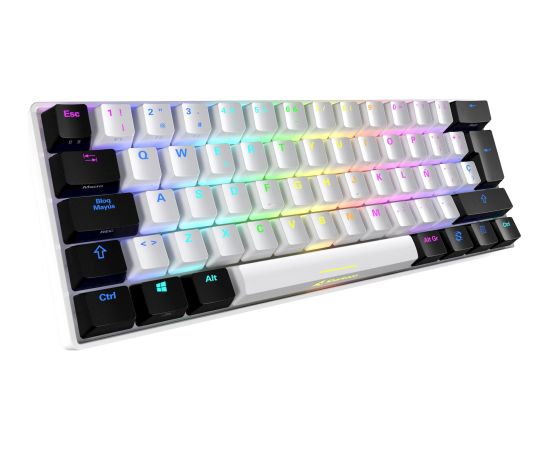 Sharkoon SKILLER SGK50 S4, gaming keyboard (white/black, ES layout, Kailh Red)