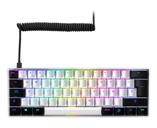 Sharkoon SKILLER SGK50 S4, gaming keyboard (white/black, ES layout, Kailh Red)