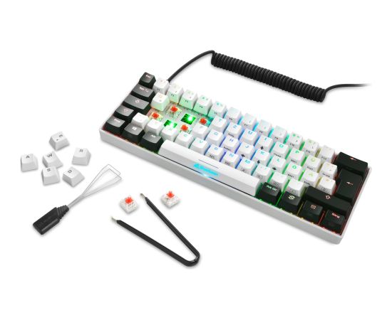 Sharkoon SKILLER SGK50 S4, gaming keyboard (white/black, ES layout, Kailh Red)