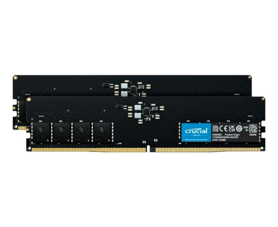 Crucial DDR5 - 64GB - 5600 - CL - 46 (2x 32 GB) dual kit, RAM (black, CT2K32G56C46U5, INTEL XMP, AMD EXPO)