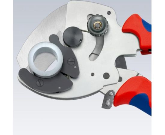 KNIPEX pipe cutter 90 25 40 (red/blue, for composite and plastic pipes)