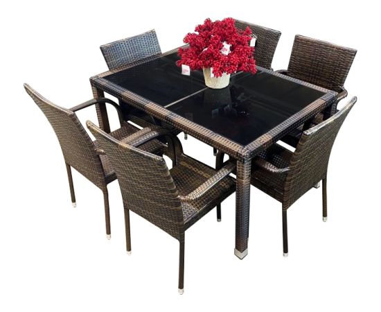 Besk Dārza komplekts, galds un 6 krēsli Dārza mēbeļu komplekti