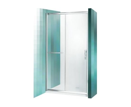 dušas durvis PXD2N, 1500 mm, h=2000, brilliants/caurspīdīgs stikls