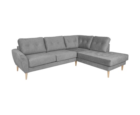 Corner sofa HEIVI RC, grey velvet