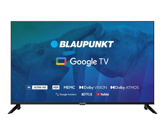 TV 43" Blaupunkt 43UBG6000S 4K Ultra HD LED, GoogleTV, Dolby Atmos, WiFi 2,4-5GHz, BT, black