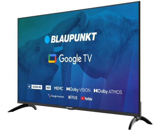 TV 43" Blaupunkt 43UBG6000S 4K Ultra HD LED, GoogleTV, Dolby Atmos, WiFi 2,4-5GHz, BT, black