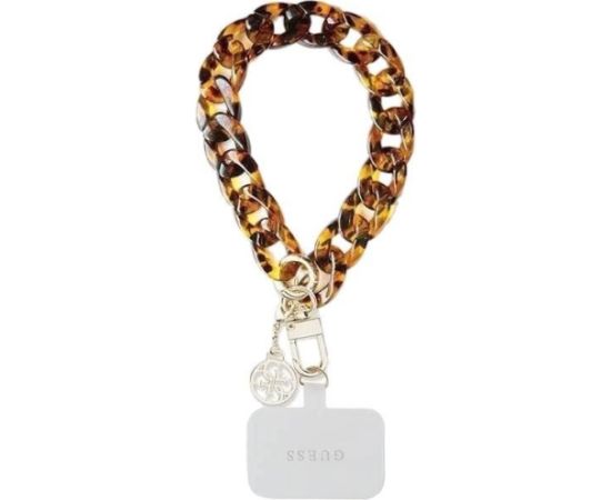 Guess   Removable Large Chain Acrylic Handsrtap Brown