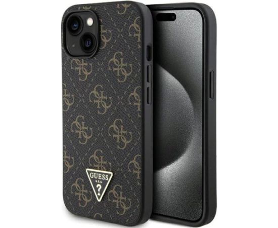 Guess Apple  iPhone 15 4G Triangle Metal Logo Black