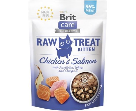 BRIT Care Raw Treat Kitten chicken with salmon  - cat treats - 40g