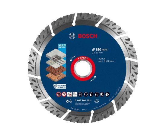 Dimanta griešanas disks Bosch 2608900662; 180x22,23 mm