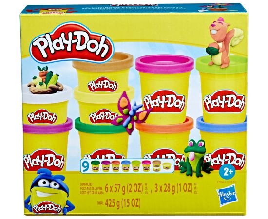 PLAY-DOH Krāsainais plastilīns, 9 gab.