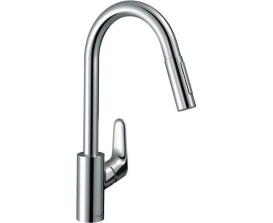 Hansgrohe virtuves izlietnes maisītājs ar izvelkamu dušu Focus M41 240 2jet, stainless steel optic + sBox