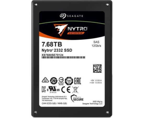 SSD Seagate Nytro 2332 XS7680SE70124 7680 GB 2,5" 63,5mm 0,99 DWPD SSD SAS3