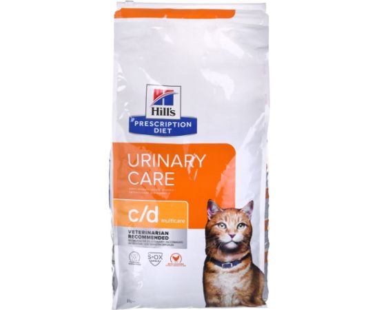 HILL'S PRESCRIPTION DIET Feline c/d Urinary Care Multicare Dry cat food Chicken 8 kg