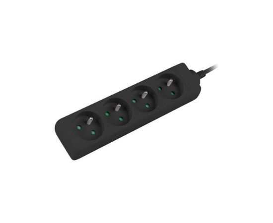 LANBERG POWER STRIP 1M BLACK, 4X 230V PL, UPS