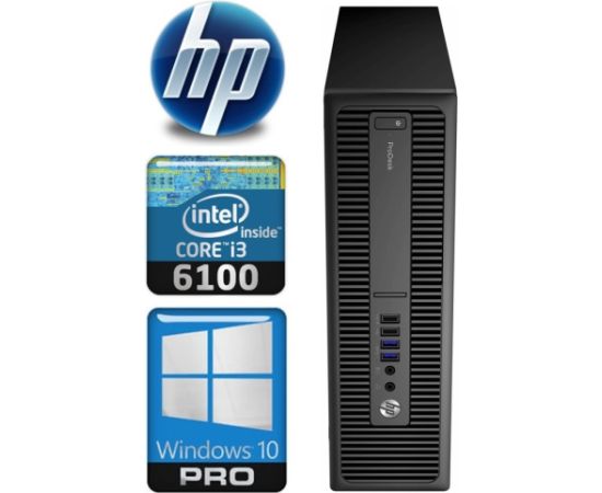 HP 600 G2 SFF i3-6100 8GB 128SSD+2TB WIN10Pro