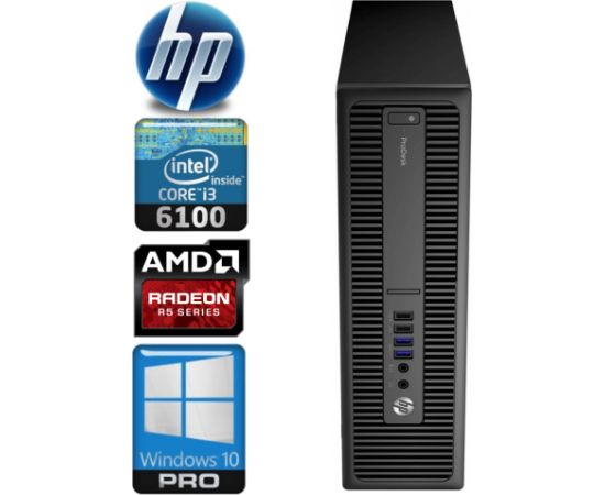 HP 600 G2 SFF i3-6100 8GB 128SSD R5-340 2GB WIN10Pro