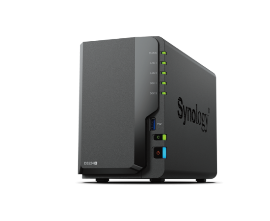 Synology DS224+ 2-bay/Intel Celeron J4125/4-core 2.0 GHz/2GB DDR4/2x3.5"Hot-Swap/2x1GbE/2xUSB3.2/Fan/RAID 0,1,Hybrid,JBOD/2Y