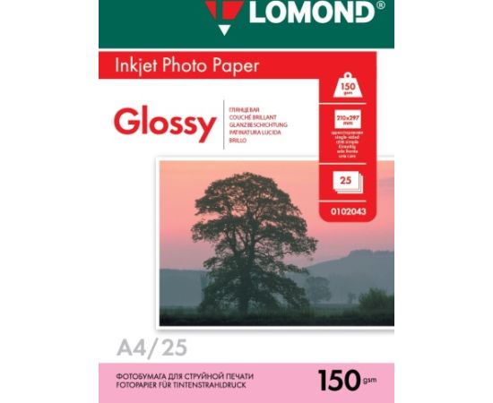 Lomond Photo Inkjet Paper Glossy 150 g/m2 A4, 25 sheets