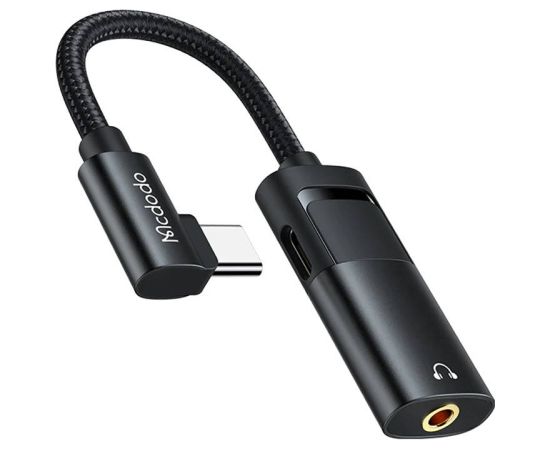 USB-C to AUX mini jack 3.5mm + USB-C adapter, Mcdodo CA-1880 (black)