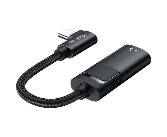 USB-C to AUX mini jack 3.5mm + USB-C adapter, Mcdodo CA-1880 (black)