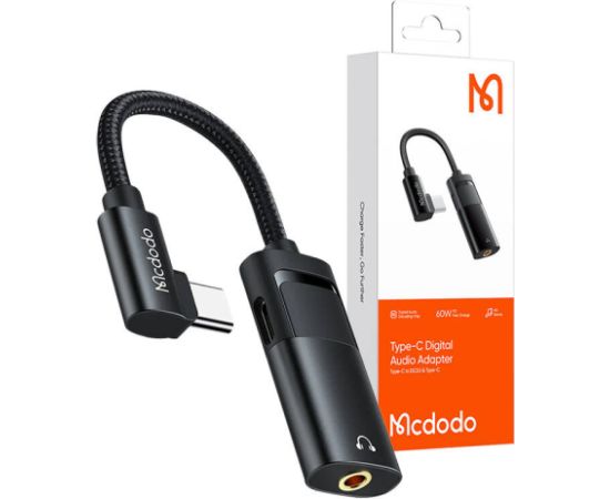 USB-C to AUX mini jack 3.5mm + USB-C adapter, Mcdodo CA-1880 (black)