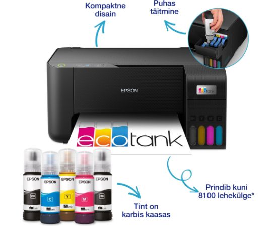 Epson all-in-one ink tank printer EcoTank L3230, black