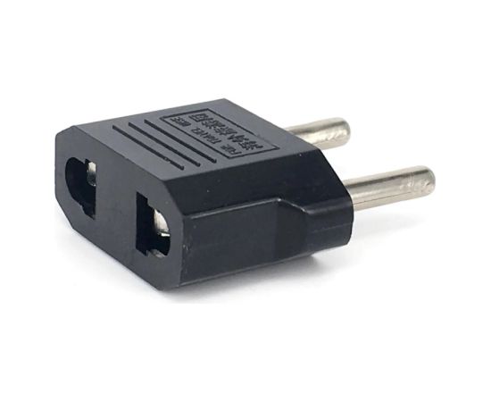 CP CNUS Strāvas ligzdas spraudņa adapters pāreja no USA / CN 2-pin uz Euro 2pin Melna