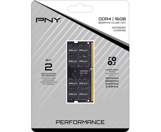 Pny Technologies Computer memory PNY MN16GSD43200-SI RAM module 16GB DDR4 SODIMM 3200MHZ