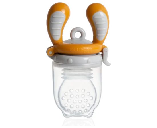 Kidsme Food Feeder bērna ēdināšanas ierīce cietiem produktiem (liels), Amber, no 6 mēn. - 160337AM