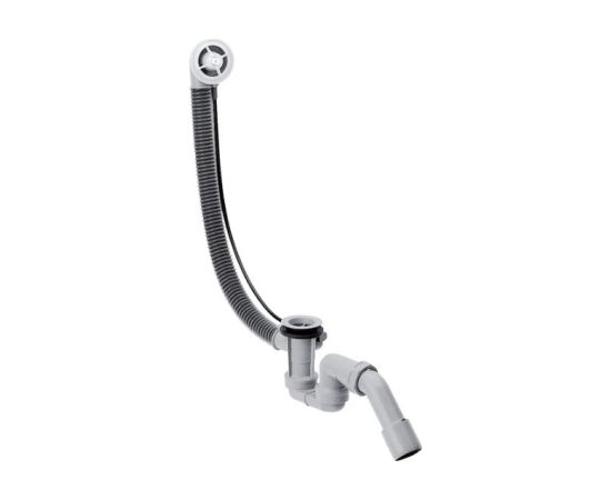 Hansgrohe vannas sifons Flexaplus, 70x40/50 mm, bez dekoratīvās daļas, trose 520 mm, plastmasa, pelēks/hroms
