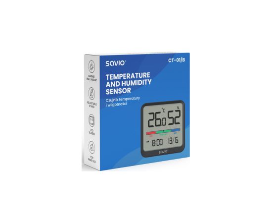 Digitālais termometrs Savio Temperature and Humidity Sensor