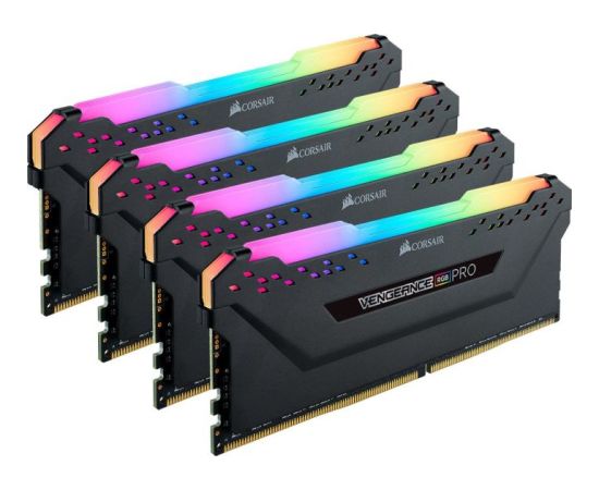 Corsair DDR4 - 32GB -3600 - CL - 18 -  Quad Kit - Vengeance RGB PRO (black, CMW32GX4M4D3600C18)