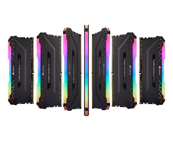 Corsair DDR4 - 32GB -3600 - CL - 18 -  Quad Kit - Vengeance RGB PRO (black, CMW32GX4M4D3600C18)