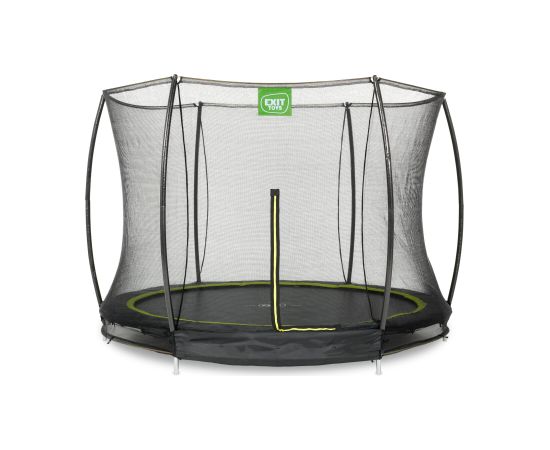 EXIT Silhouette zemes batuts ø244cm ar drošības tīklu - melns