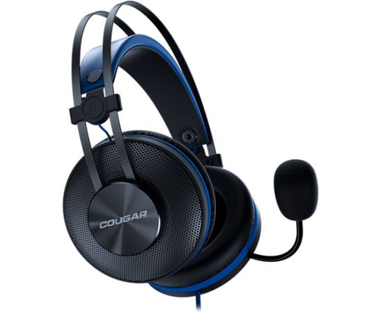 Cougar | Immersa Essential Blue | Headset | Driver 40mm /9.7mm noise cancelling Mic./Stereo 3.5mm 4-pole and 3-pole PC adapter / Blue