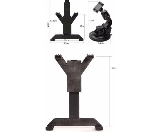 Fusion TH-100 automašīnas vējstikla planšetdatora turētājs 7-11'' (maksimālais platums 22 cm)