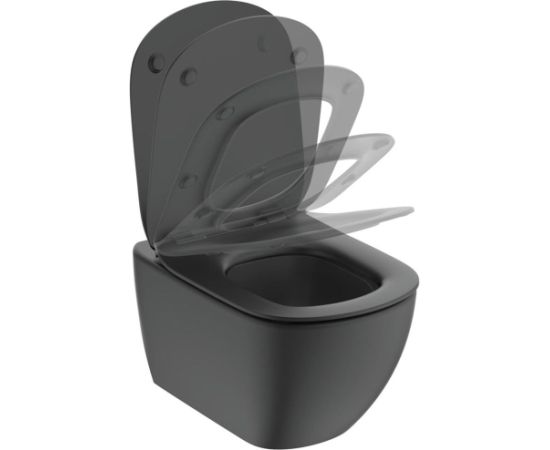 Ideal Standard TESI WC Soft-Close sēdriņķis, Silk Black - gab.